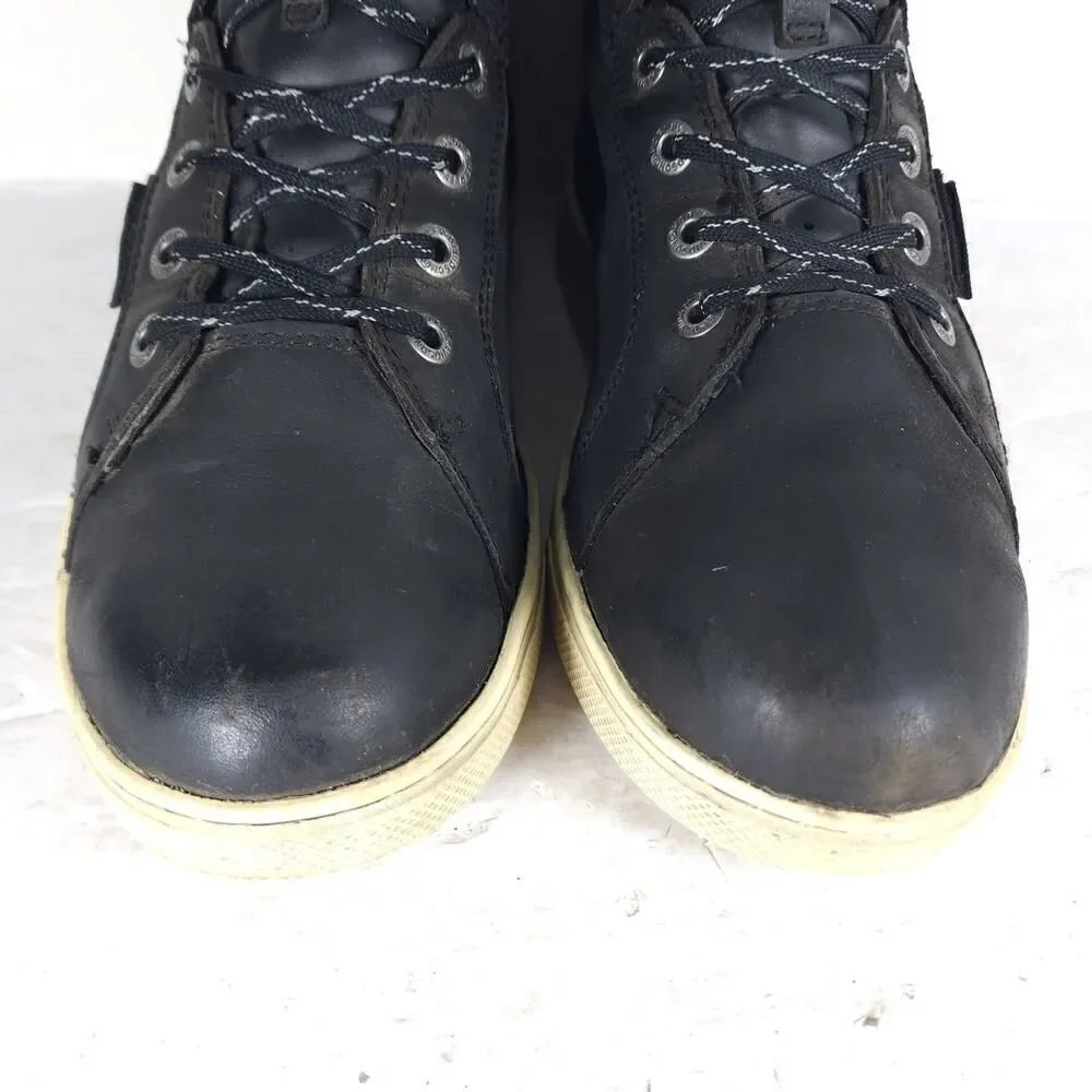 Harley Davidson Men's Midland US9M Black Leather Waterproof Laceup Ankle Boots